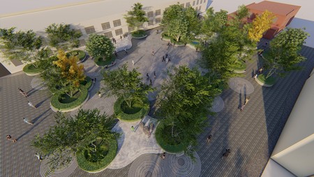 辽宁建筑职业学校 陶艺广场景观